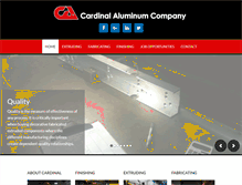Tablet Screenshot of cardinalaluminum.com